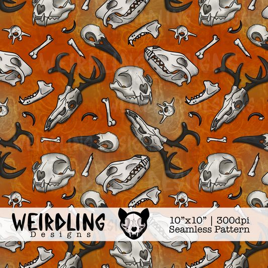 Wild Bones - Exclusive Seamless Pattern- 4 colourways