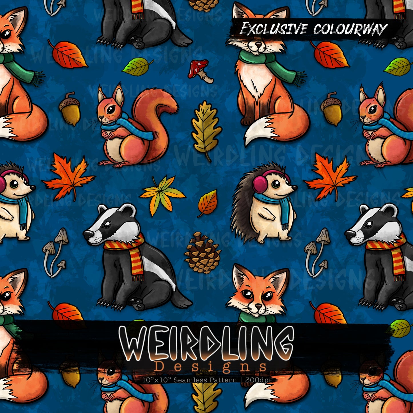 Woodland Friends - Exclusive Seamless Design- 7 Colourways