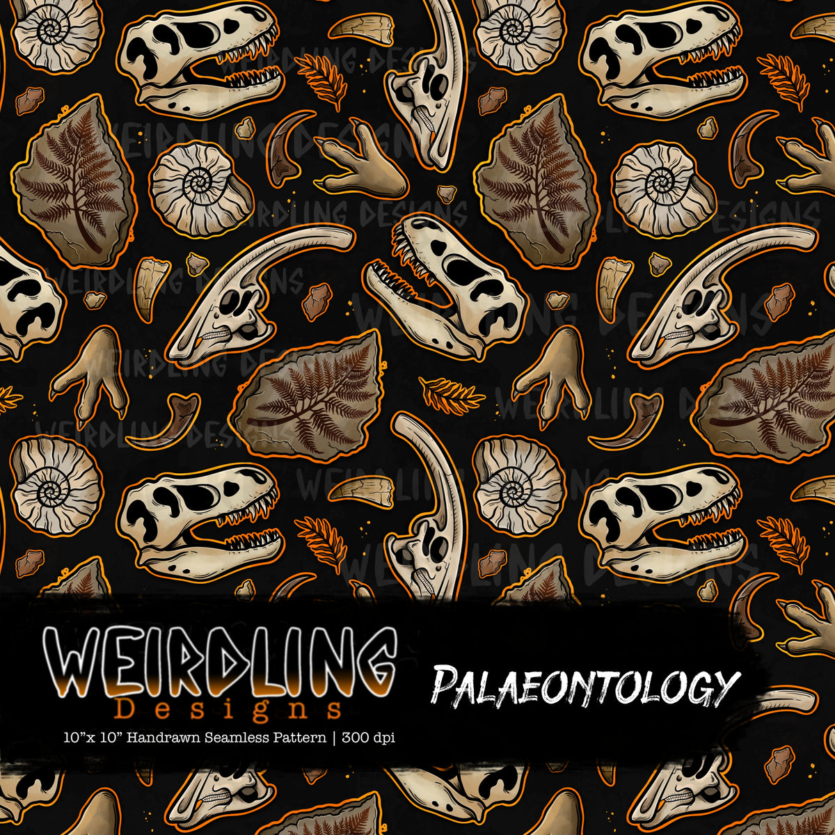 Palaeontology- Limited Seamless Design - 8 Colourways