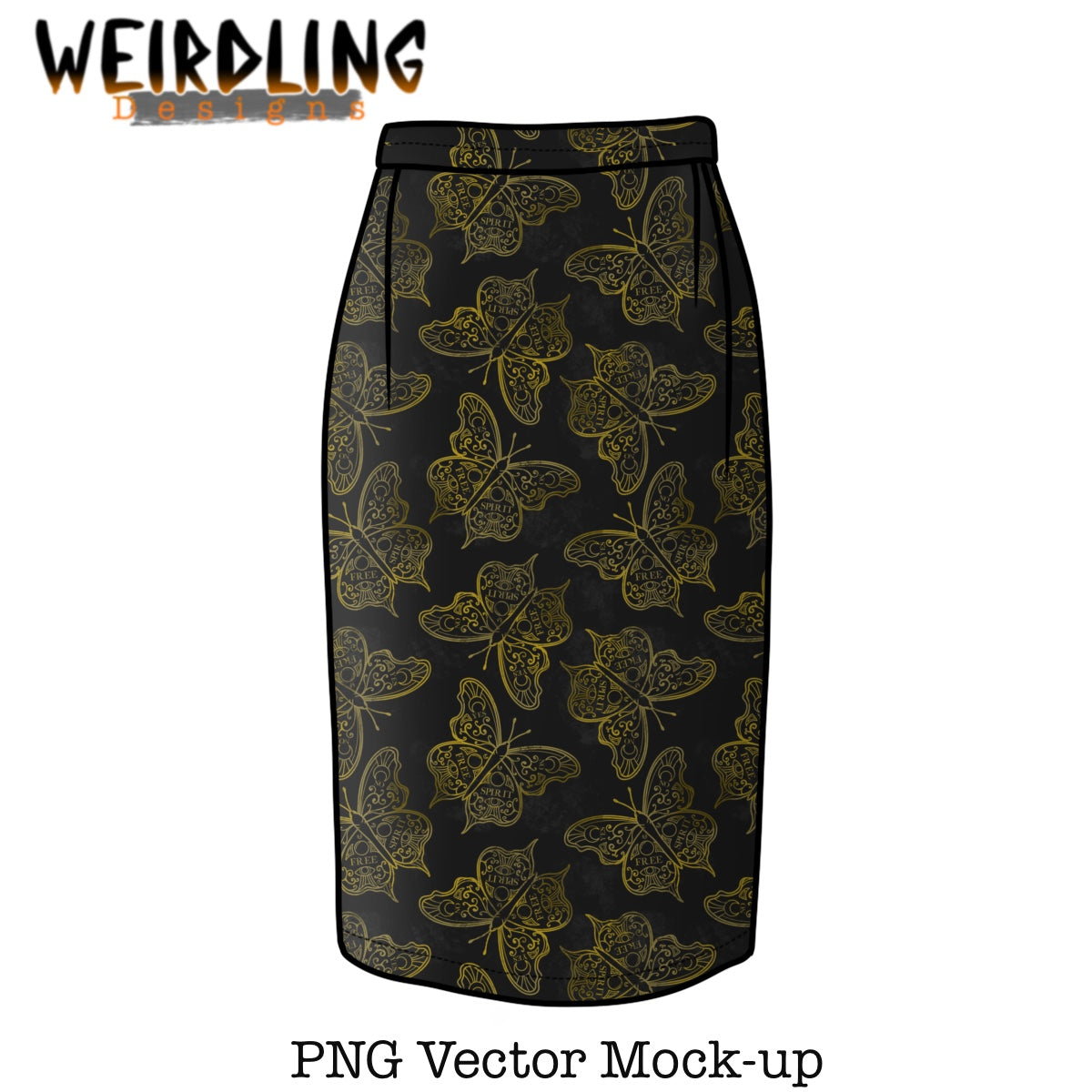 Pencil Skirt - Vector Mockup