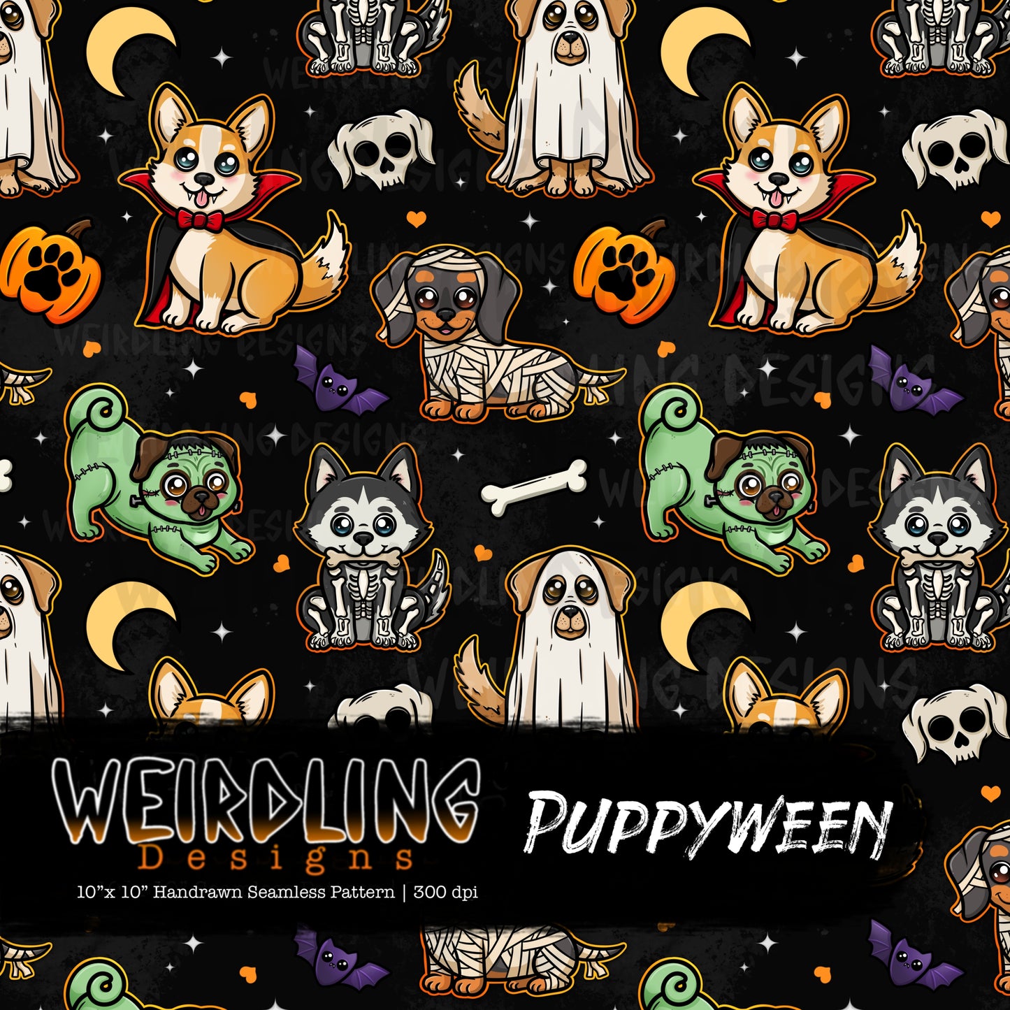 Puppyween- Limited Seamless Design - 5 Colourways