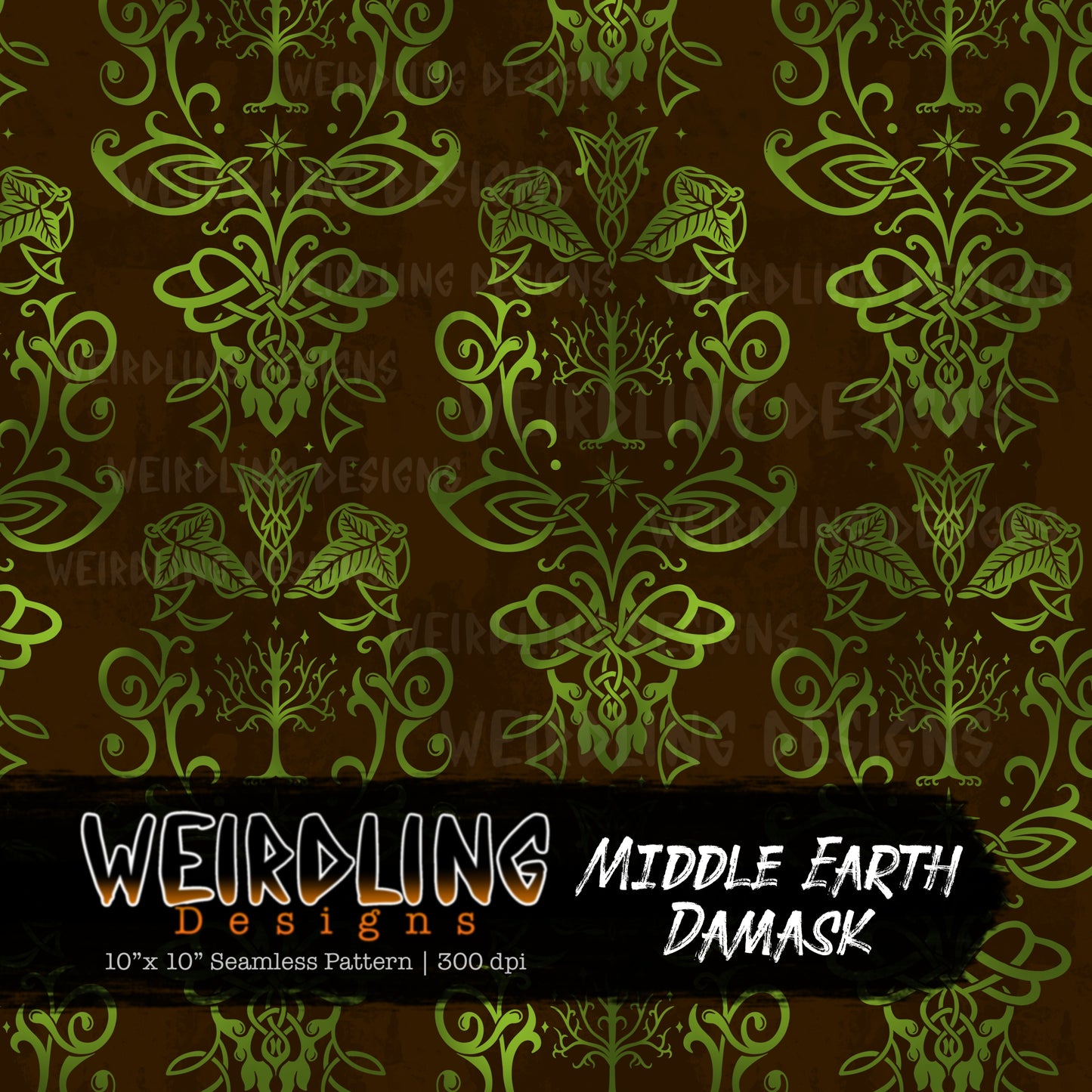 Middle Earth Damask - Limited Seamless Design- 9 Colourways