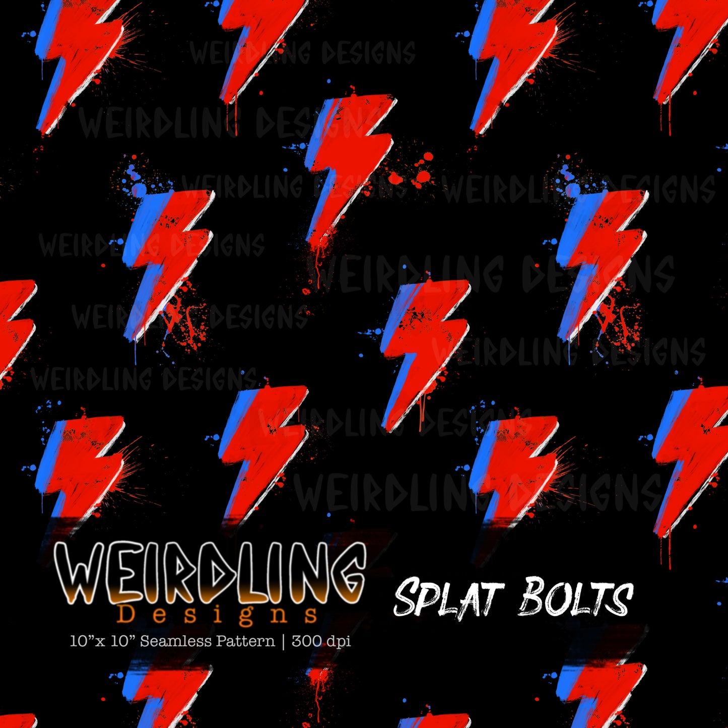 Splat Bolts - Limited Seamless Design - 7 Colourways