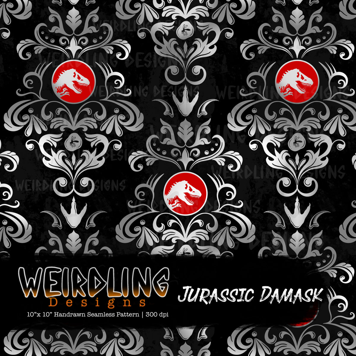 Jurassic Damask - Limited Seamless Design - 5 Colourways