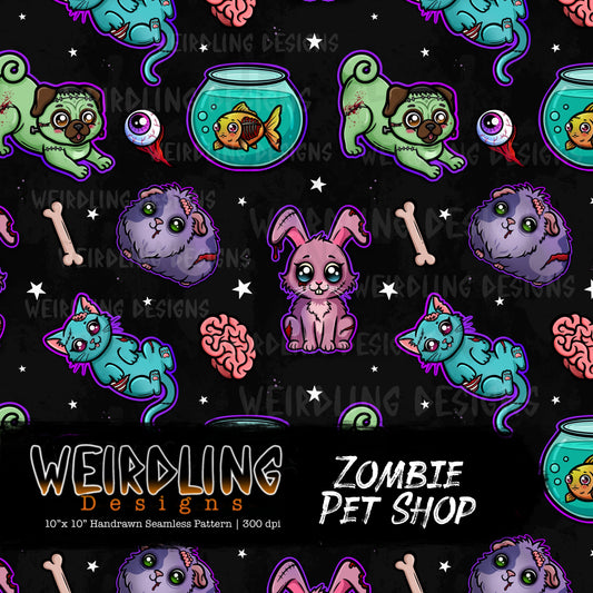 Zombie Pet Shop - Limited Seamless Design - 6 Colourways