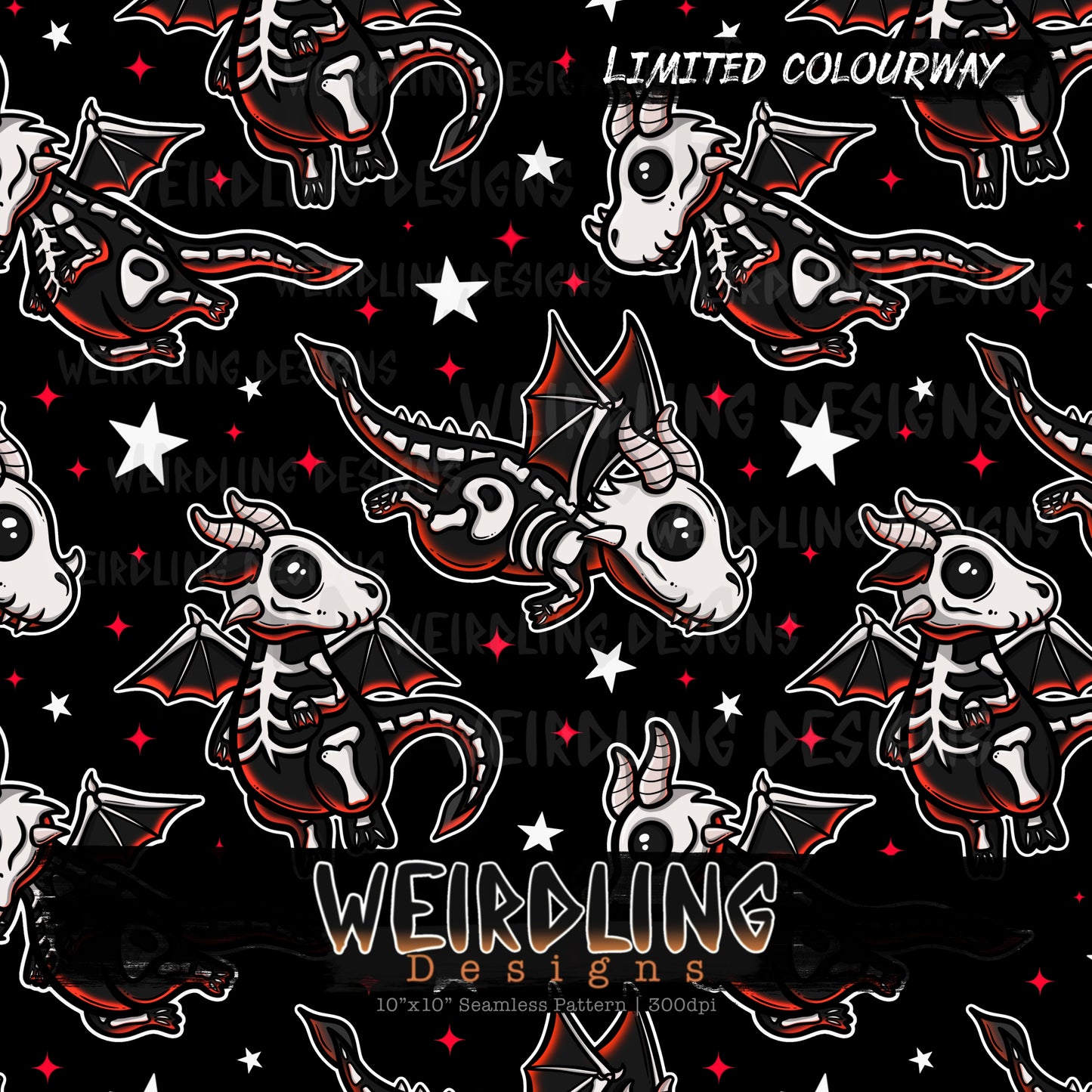 Baby Bone Dragons - Limited Seamless Design - 6 Colourways