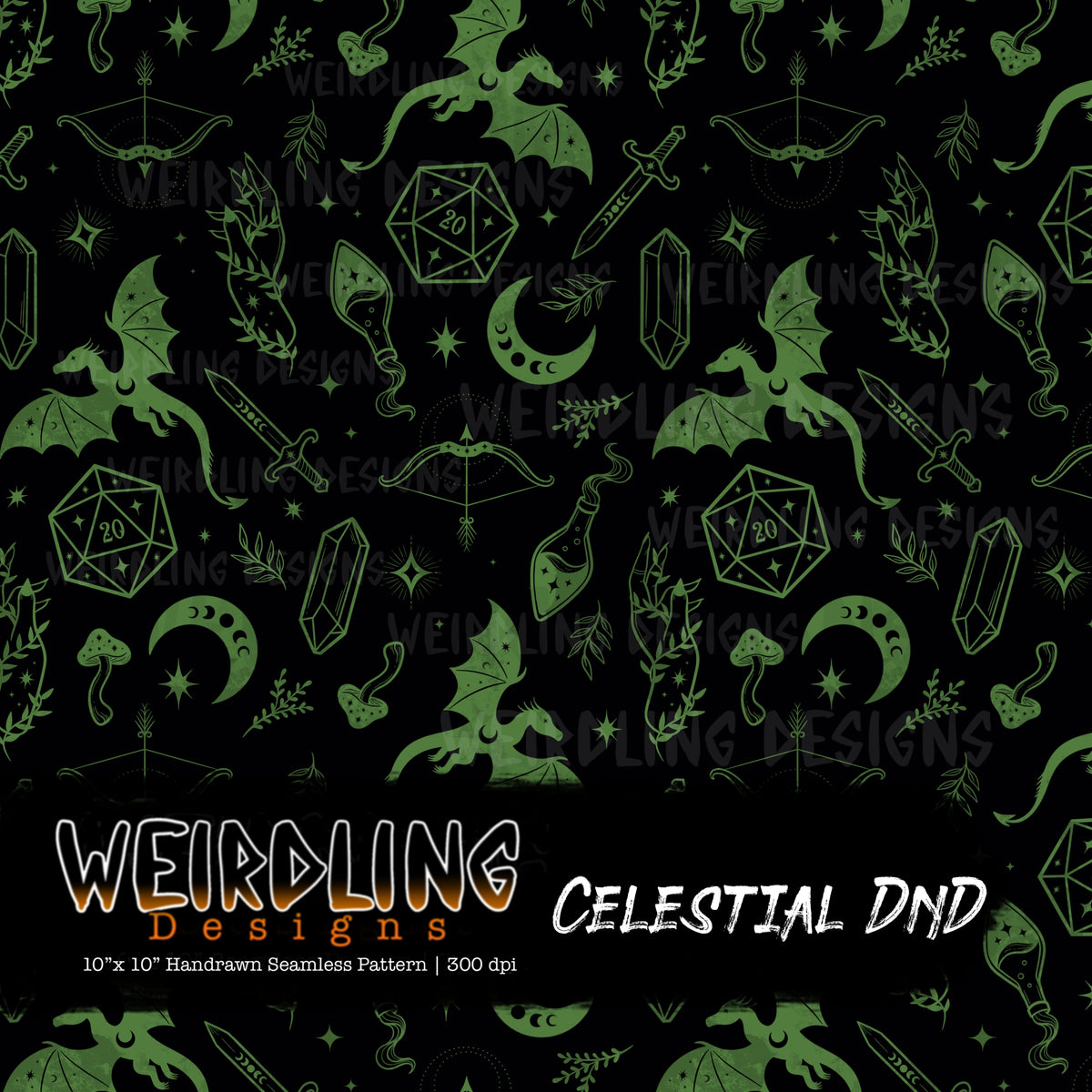Celestial DnD - Limited Seamless Design - 8 Colourways