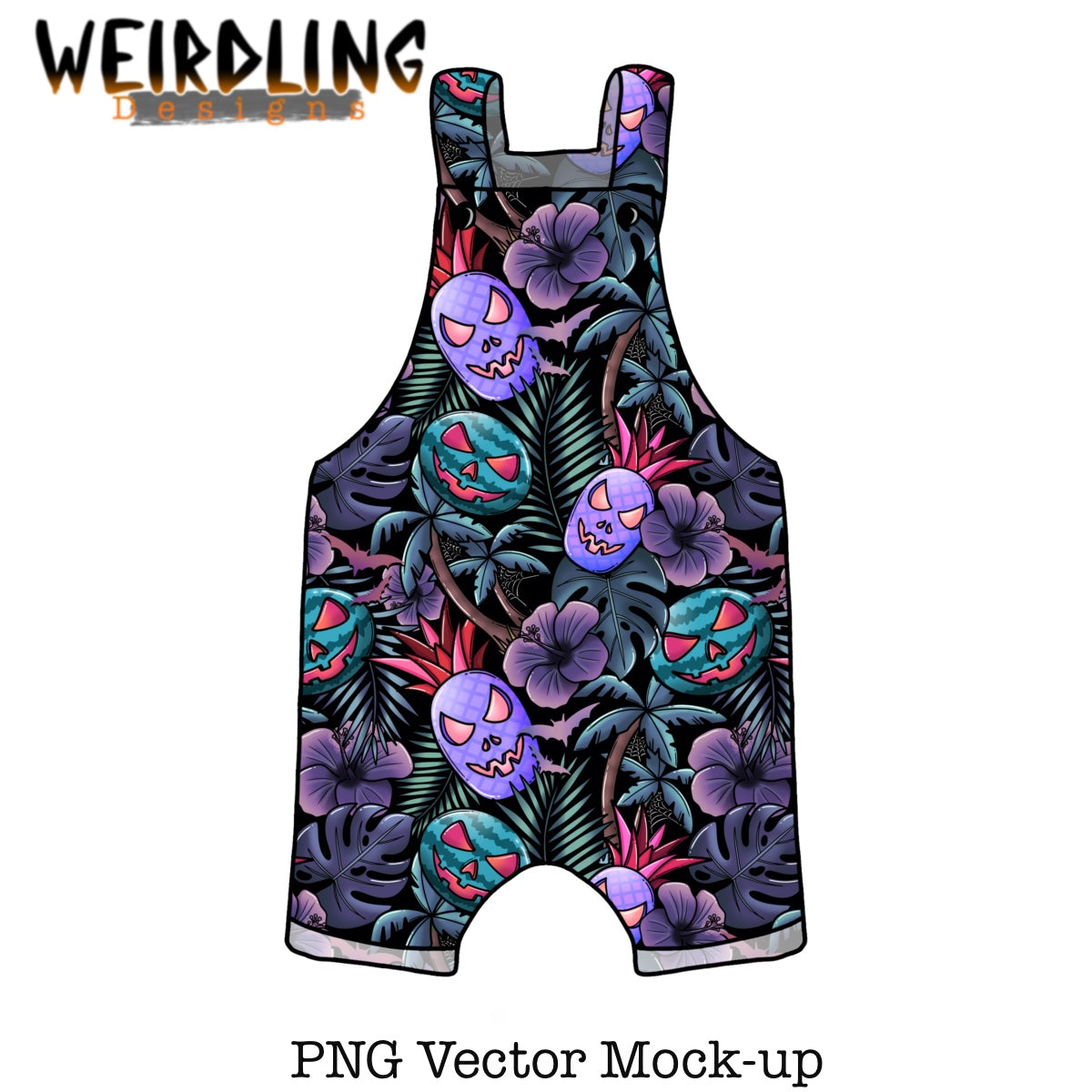 Shortie Dungarees - Vector Mockup