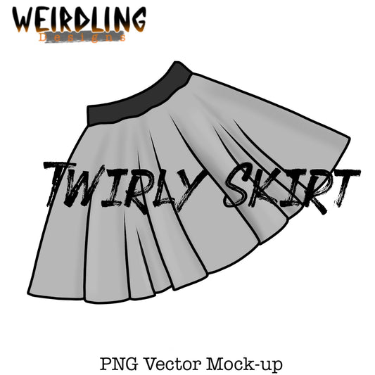 Twirly Skirt - Vector Mockup