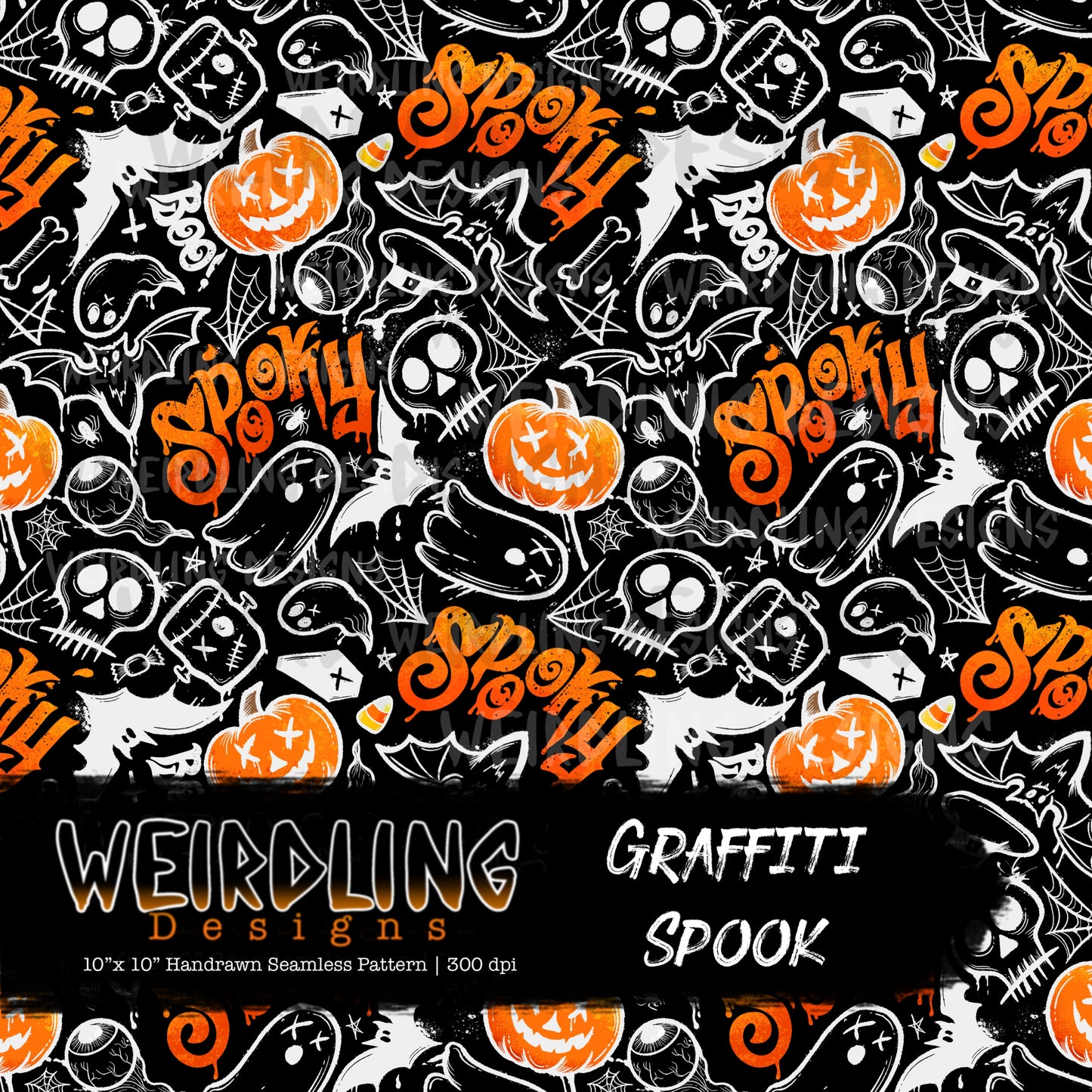 Graffiti Spook - Limited Seamless Design - 2 Colourways