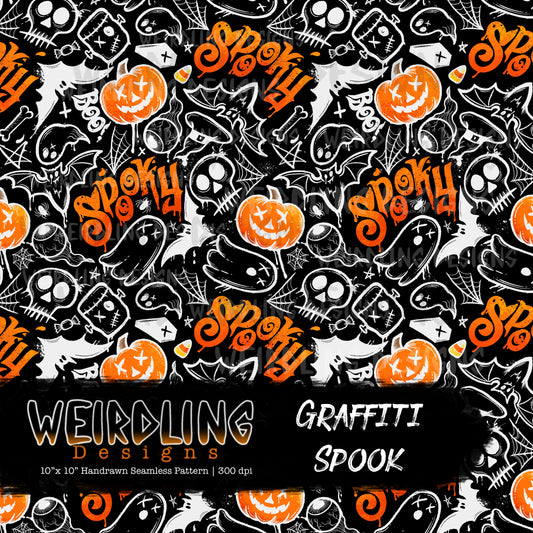 Graffiti Spook - Limited Seamless Design - 2 Colourways