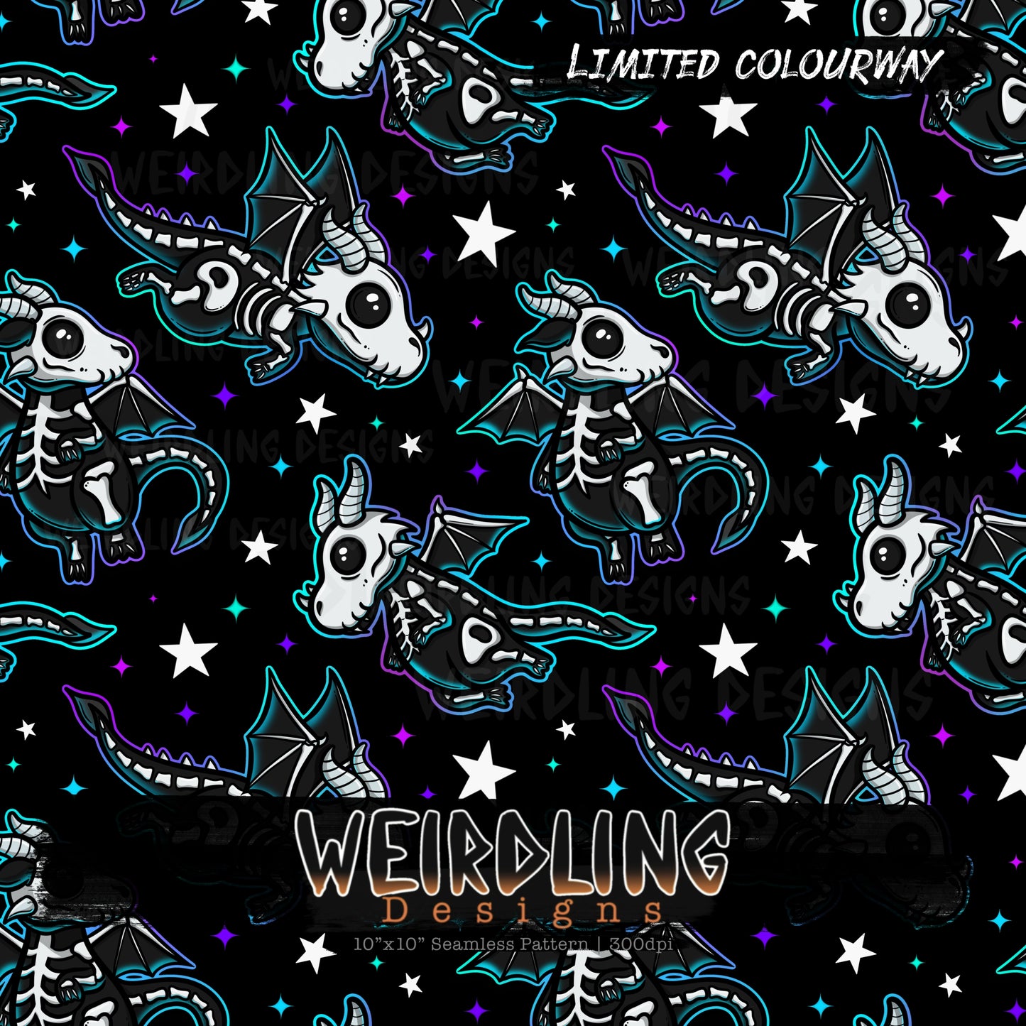 Baby Bone Dragons - Limited Seamless Design - 6 Colourways