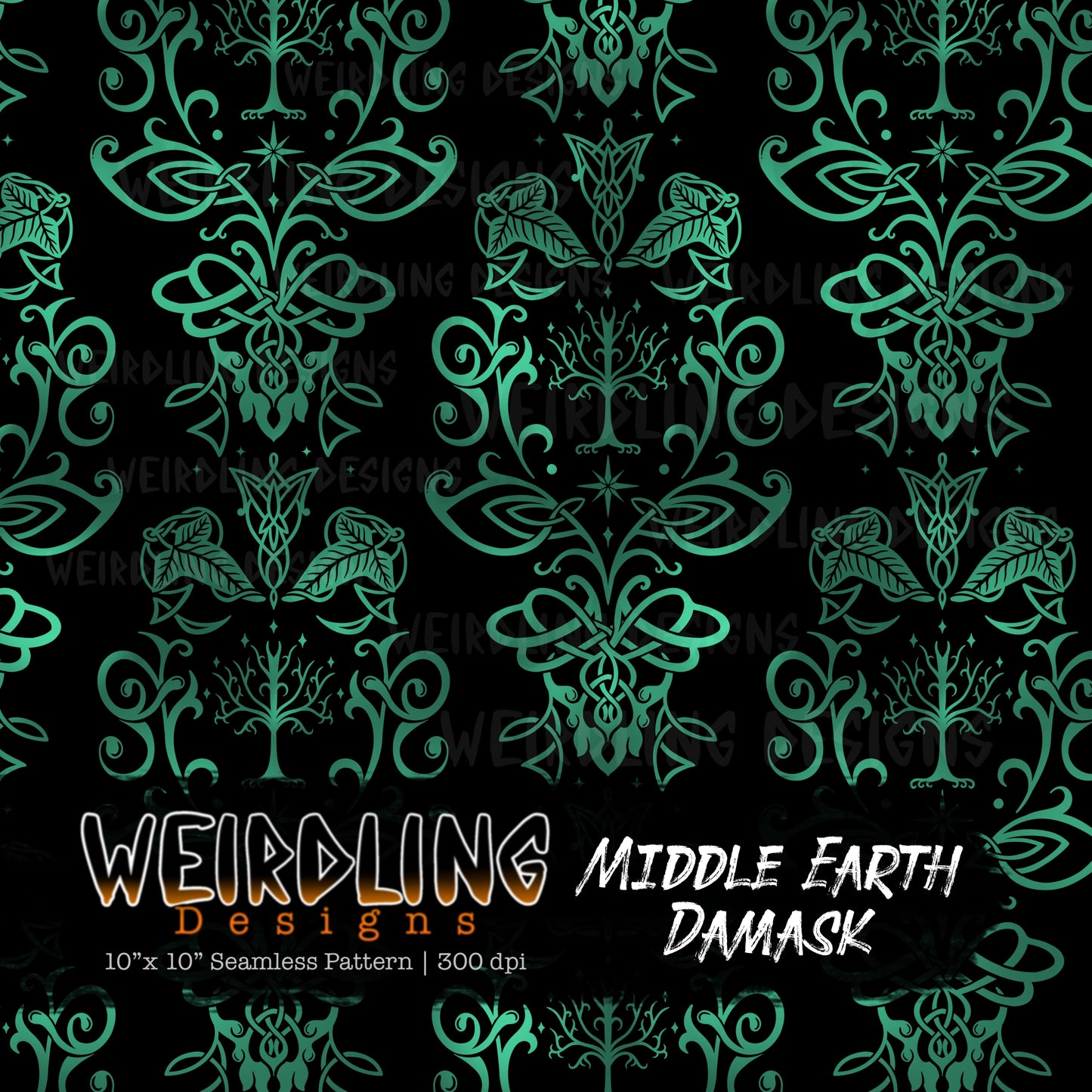 Middle Earth Damask - Limited Seamless Design- 9 Colourways