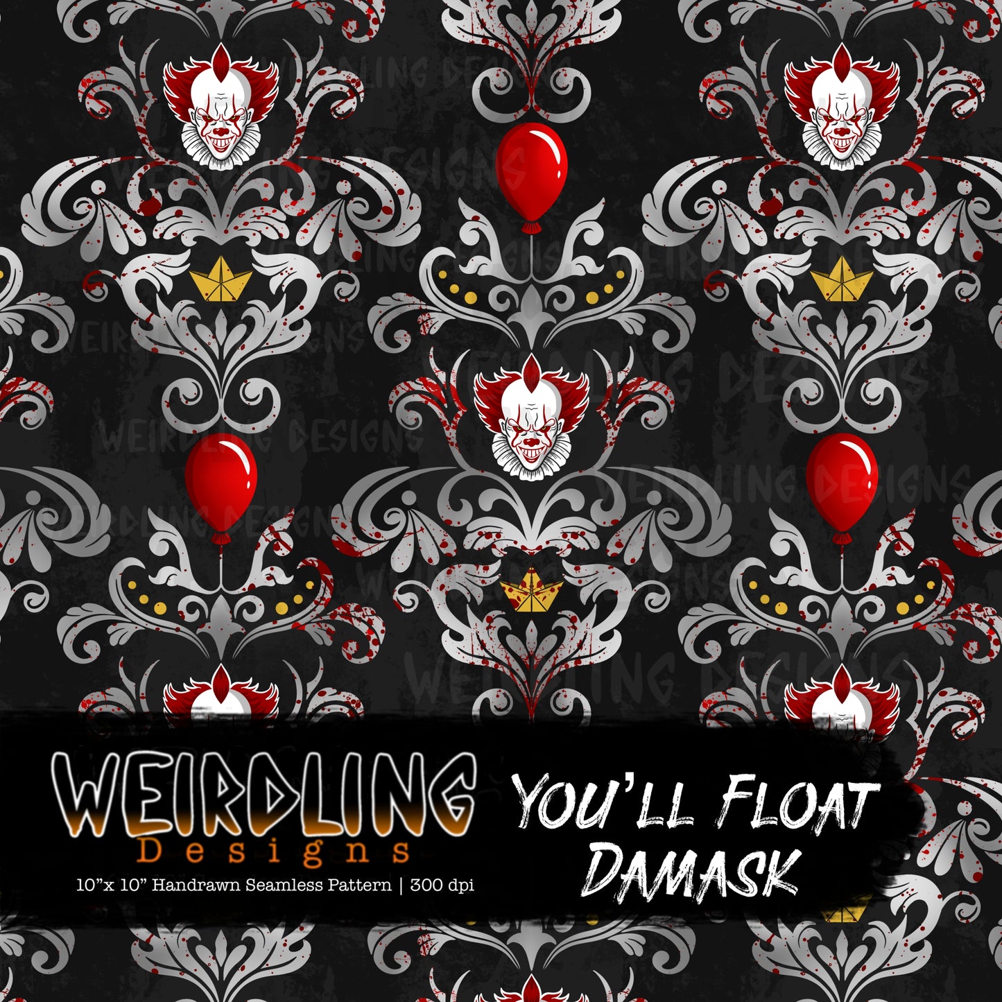 You’ll Float Damask - Limited Seamless Design - 5 Colourways