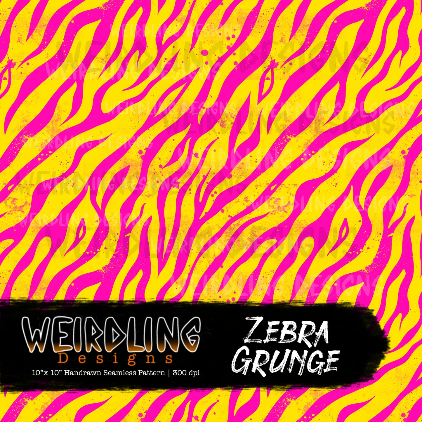 Zebra Grunge - Limited Seamless Design - 10 Colourways