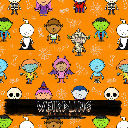 Numerous Little Monsters - Exclusive Seamless Design - 5 Colourways