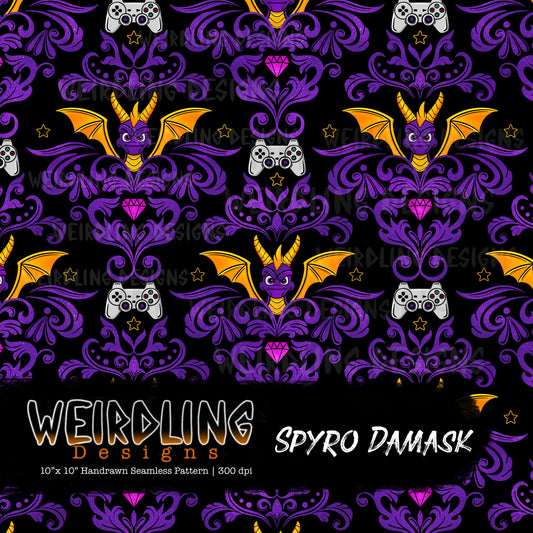 Spyro Damask - Limited Seamless Design- 5 Colourways