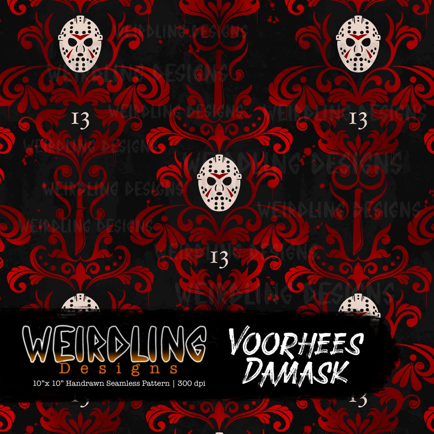 Voorhees Damask - Limited Seamless Design - 6 Colourways