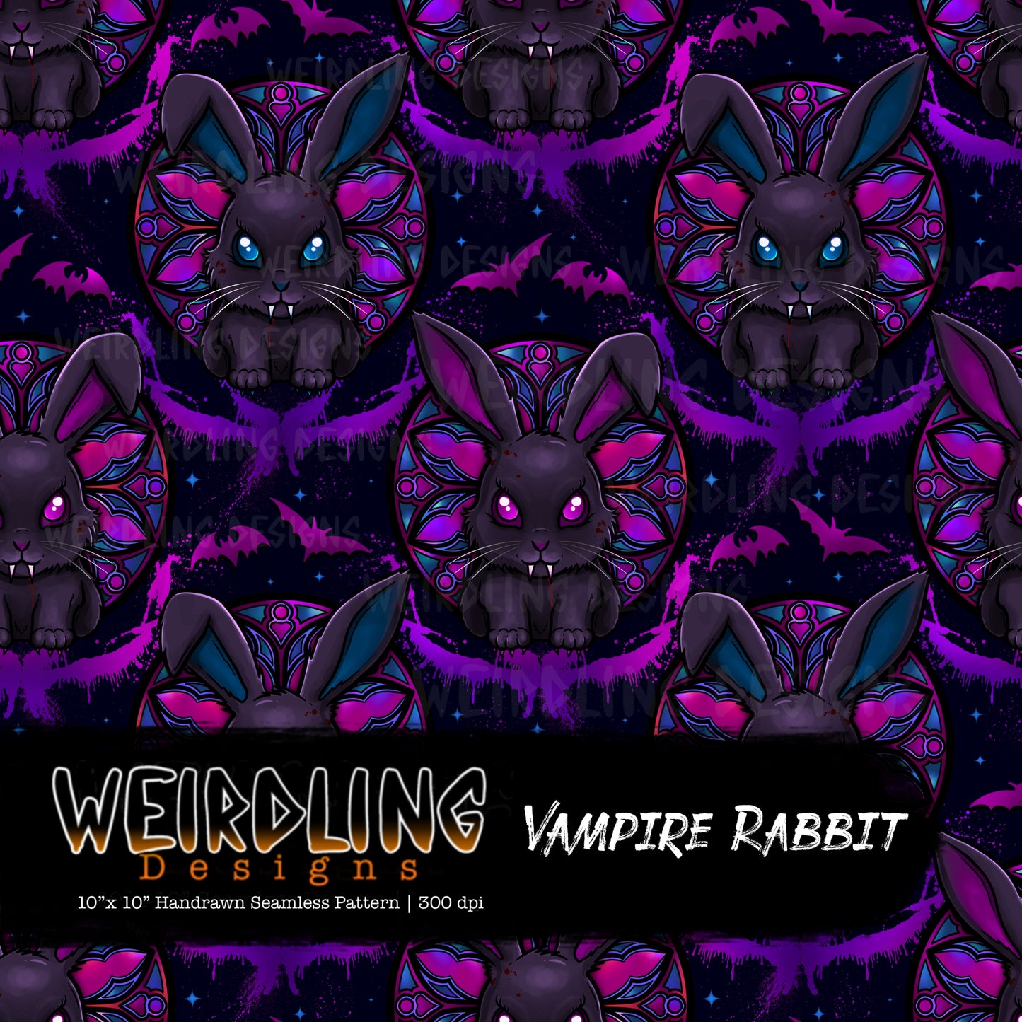 Vampire Rabbit - Limited Seamless Design - 5 Colourways