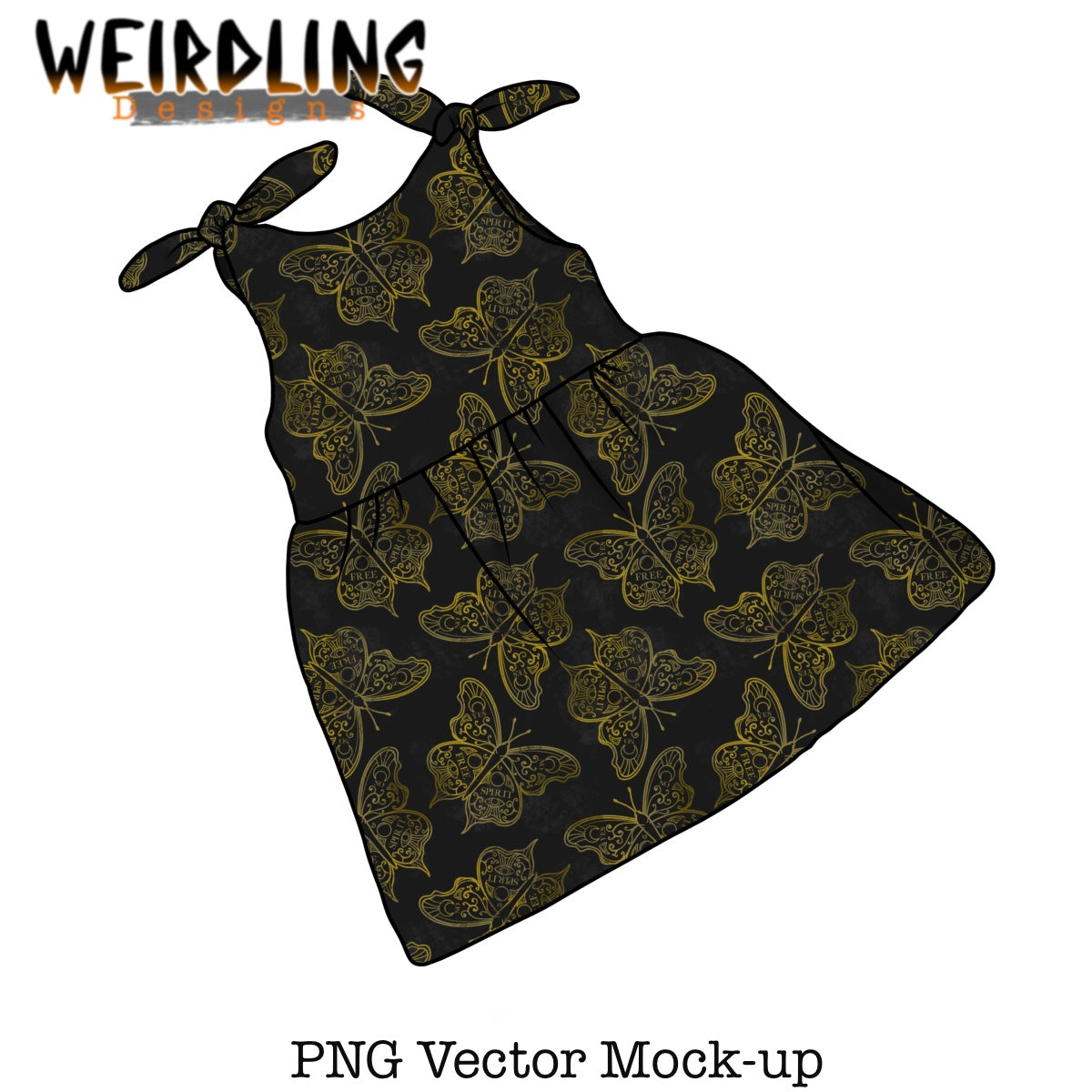 Tie Top Dress - Vector Mockup