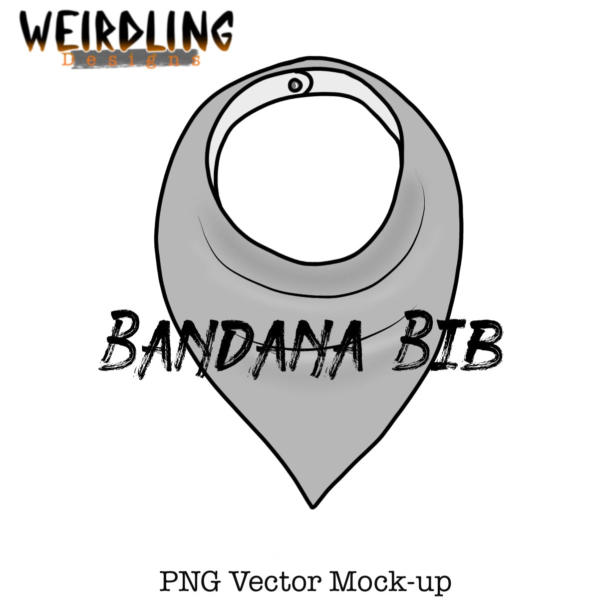 Bandana Bib - Vector Mockup