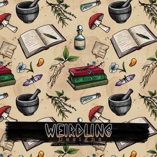 Herb Craft - Exclusive Seamless Design- 7 Colourways