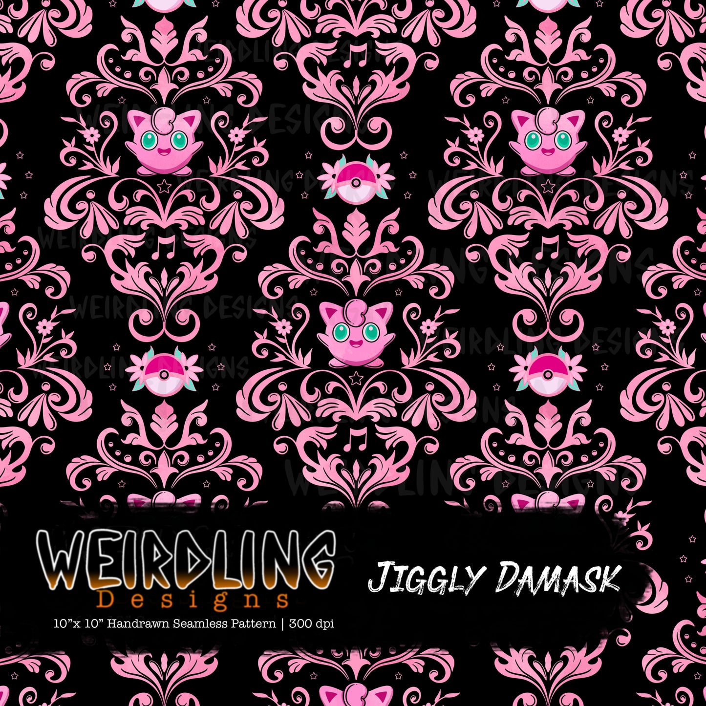 Jiggly Damask - Limited Seamless Design - 4 Colourways