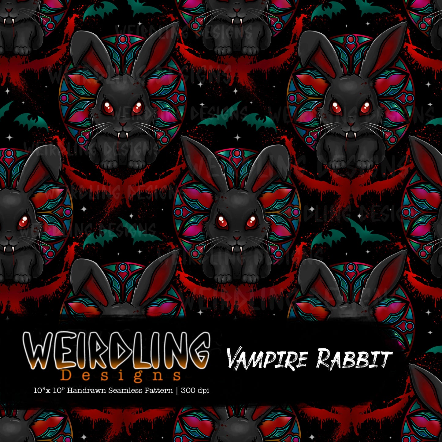 Vampire Rabbit - Limited Seamless Design - 5 Colourways