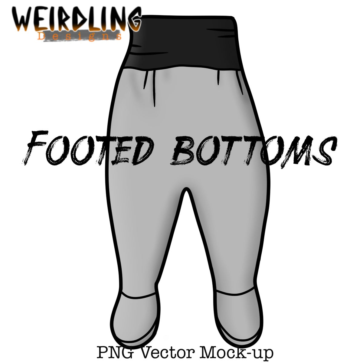 Footed Bottoms - Vector Mockup