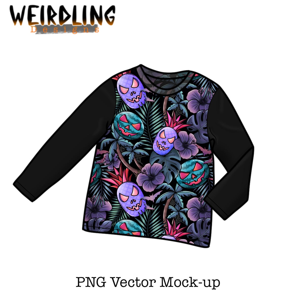 Long Sleeved Top - Vector Mockup - 3 variants