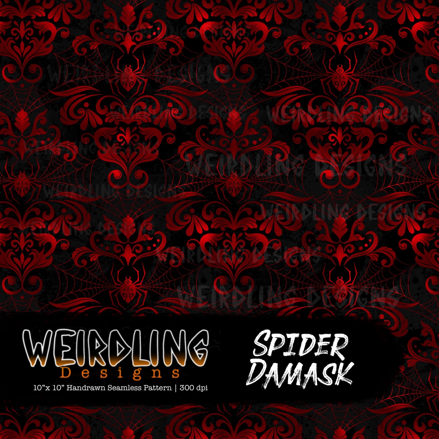 Spider Damask - Limited Seamless Design - 7 Colourways