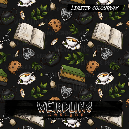 Booking Brews Tea - Limited Seamless Design- 5 Colourways