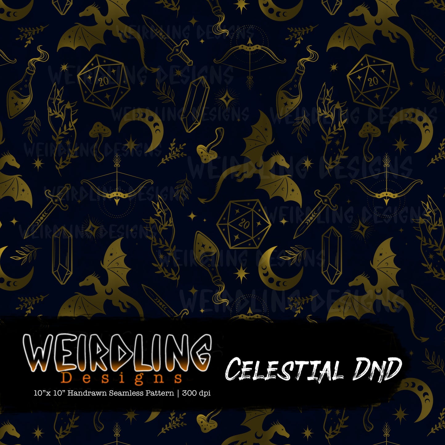 Celestial DnD - Limited Seamless Design - 8 Colourways