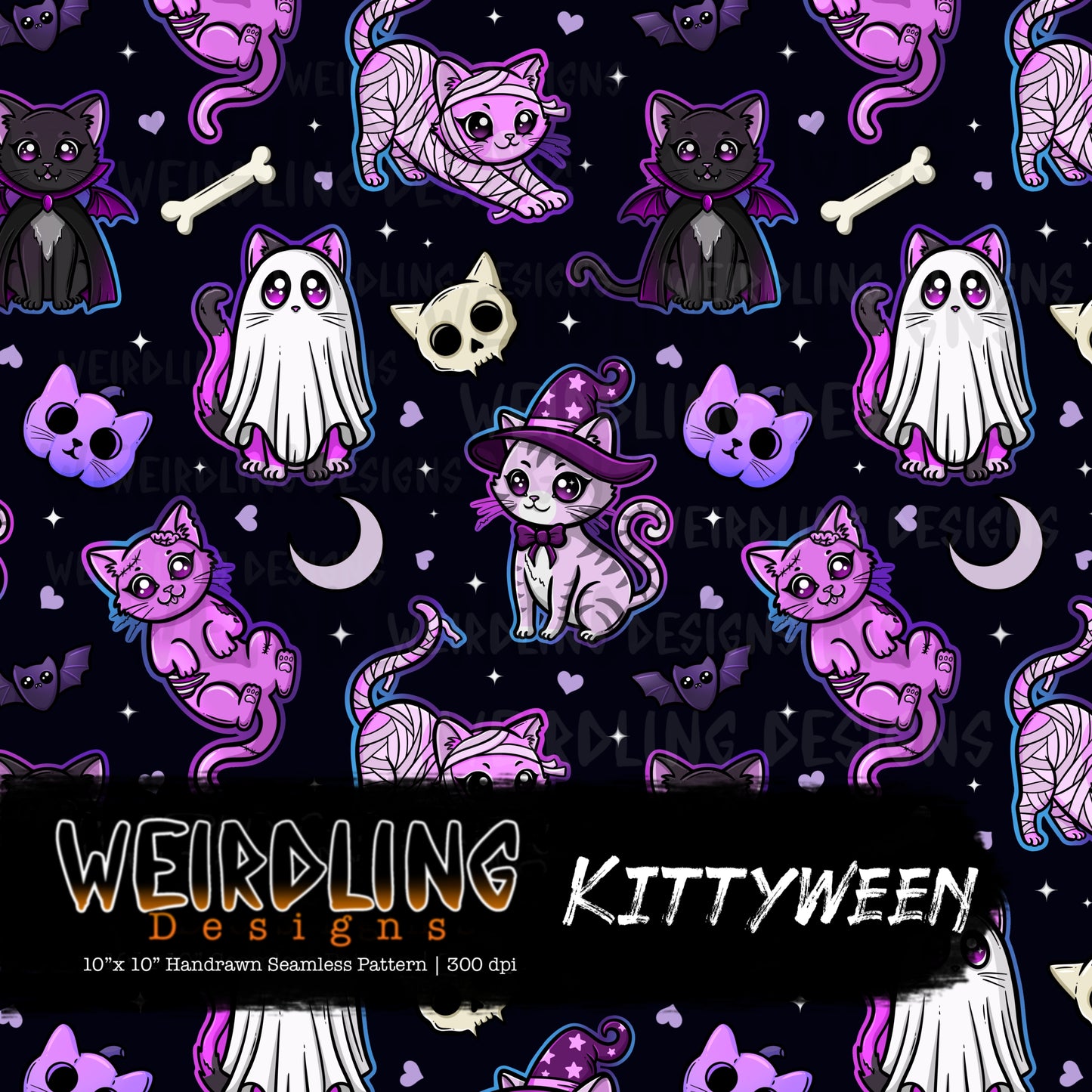 Kittyween - Limited Seamless Design - 5 Colourways
