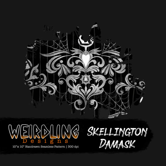 Skellington Damask - Limited Seamless Design - 7 Colourways
