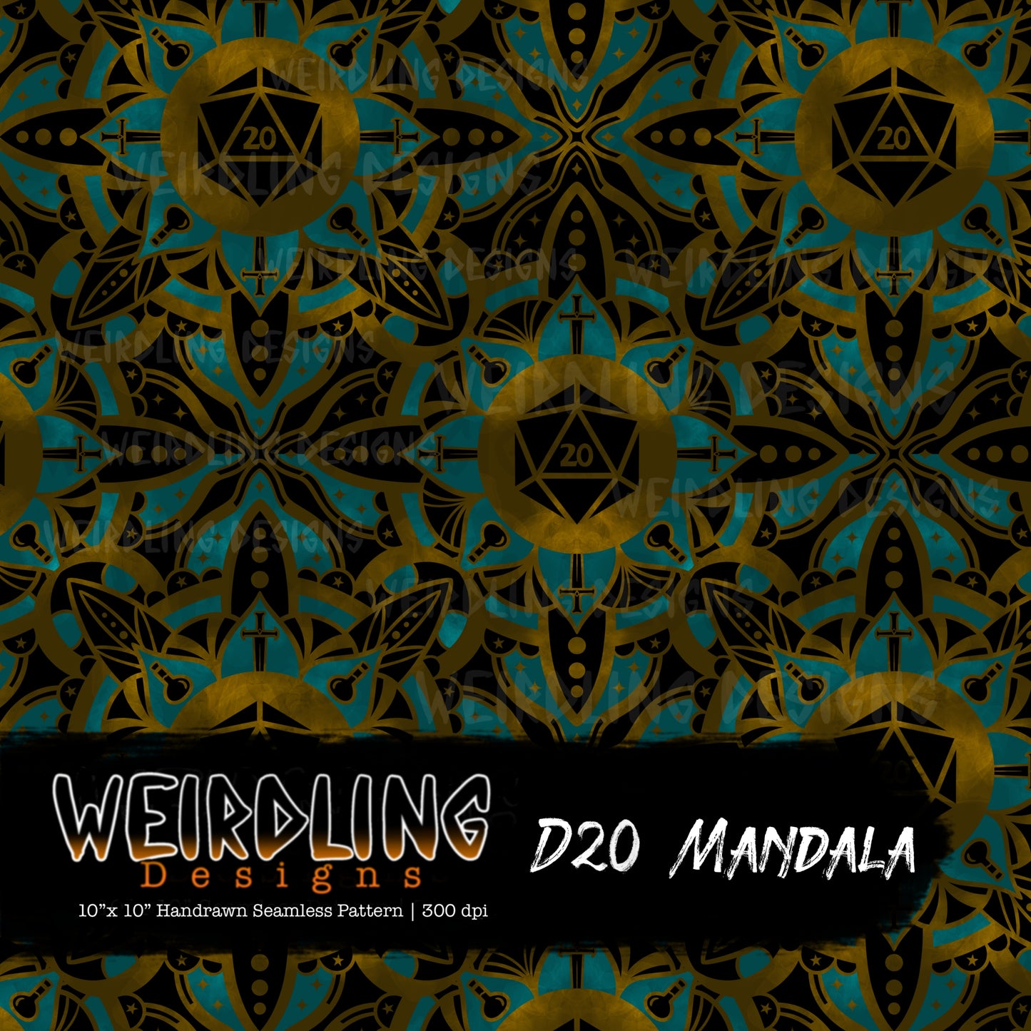 D20 Mandala - Limited Seamless Design- 5 Colourways
