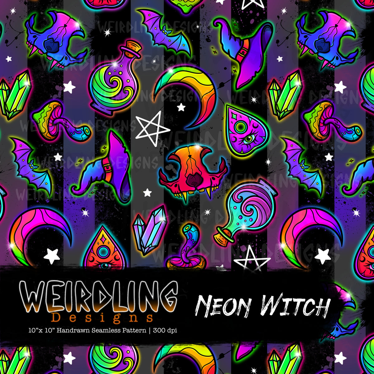 Neon Witch - Limited Seamless Design - 4 Colourways