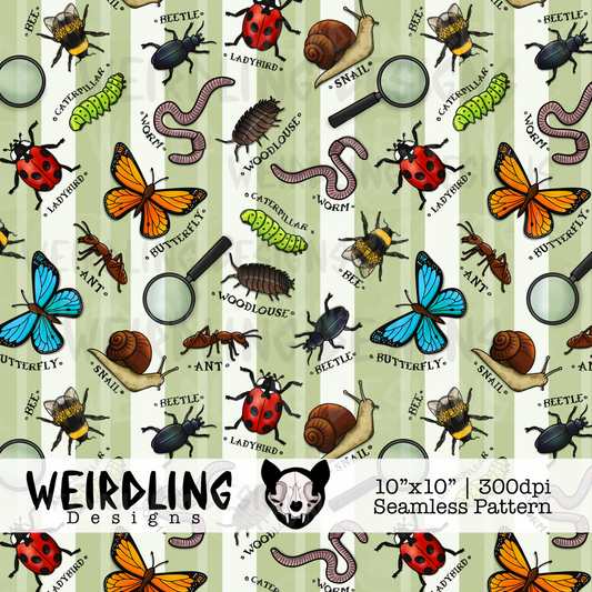 Bug Hunt - Exclusive Seamless Pattern- 4 colourways