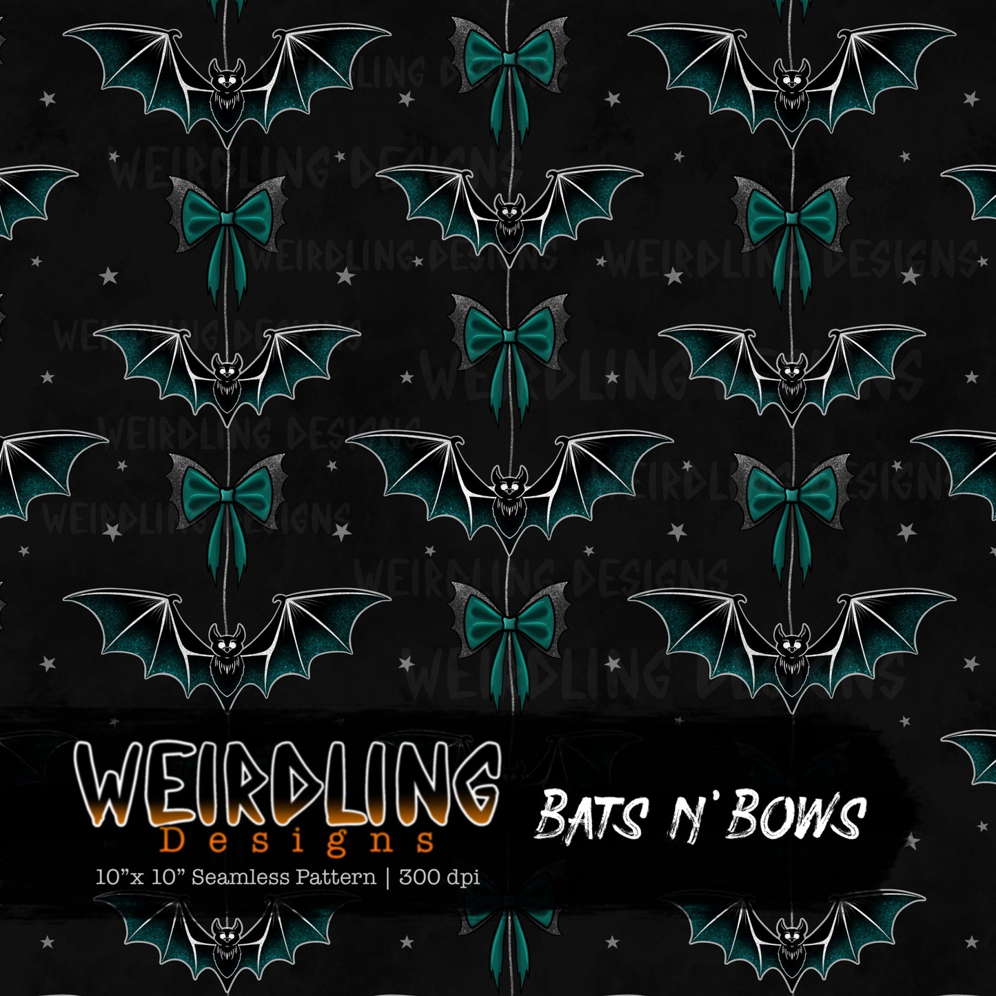 Bats ‘n Bows - Limited Seamless Design - 7 Colourways