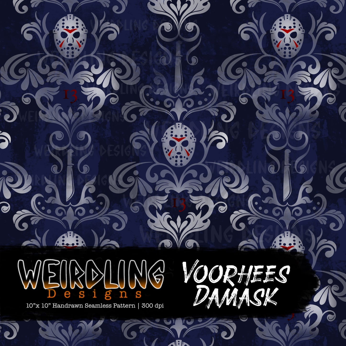Voorhees Damask - Limited Seamless Design - 6 Colourways