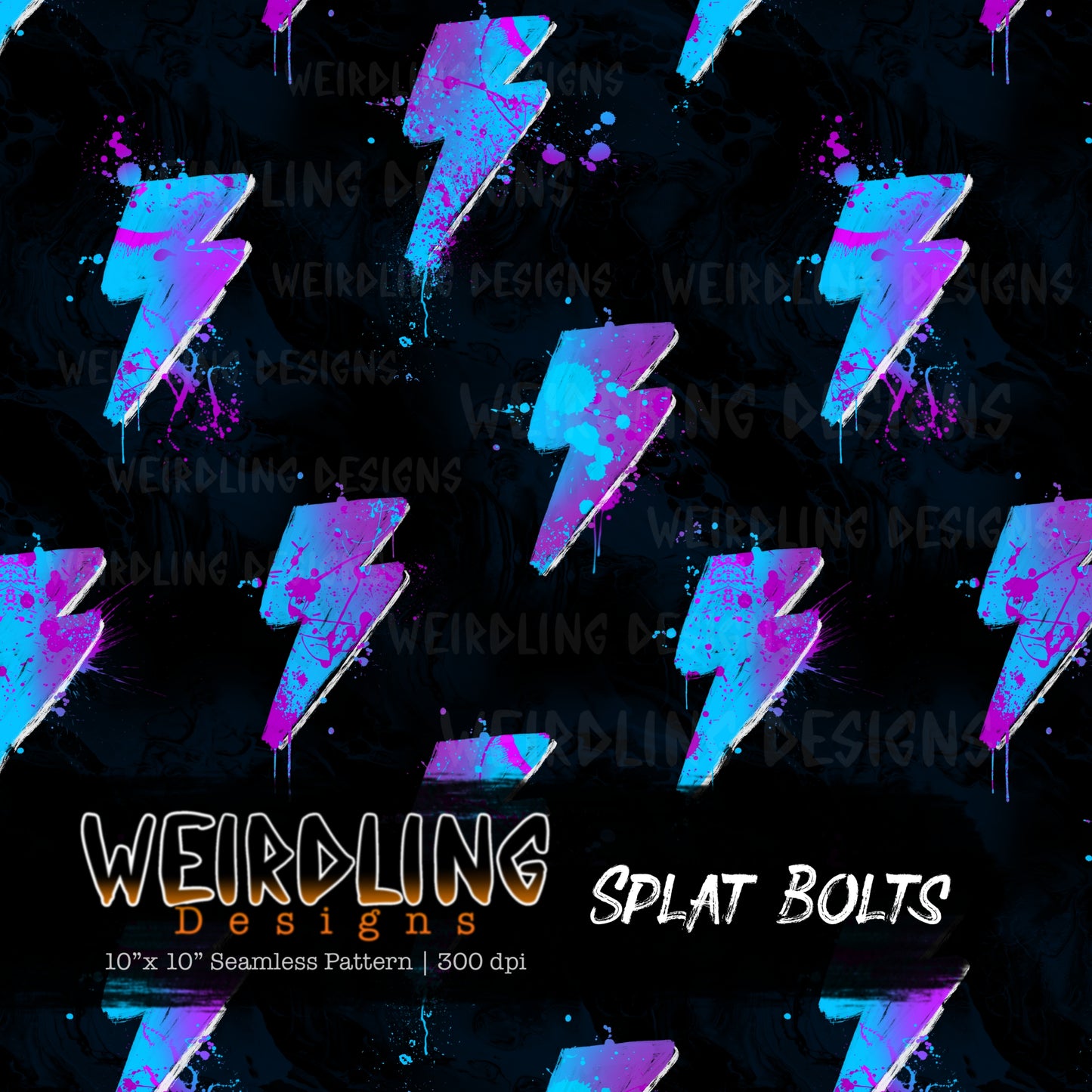 Splat Bolts - Limited Seamless Design - 7 Colourways