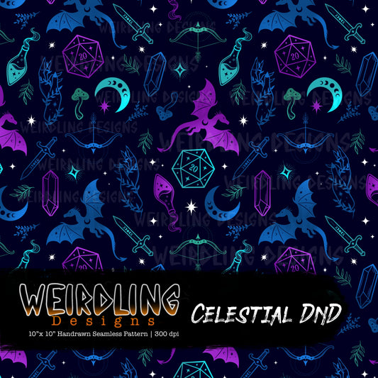 Celestial DnD - Limited Seamless Design - 8 Colourways