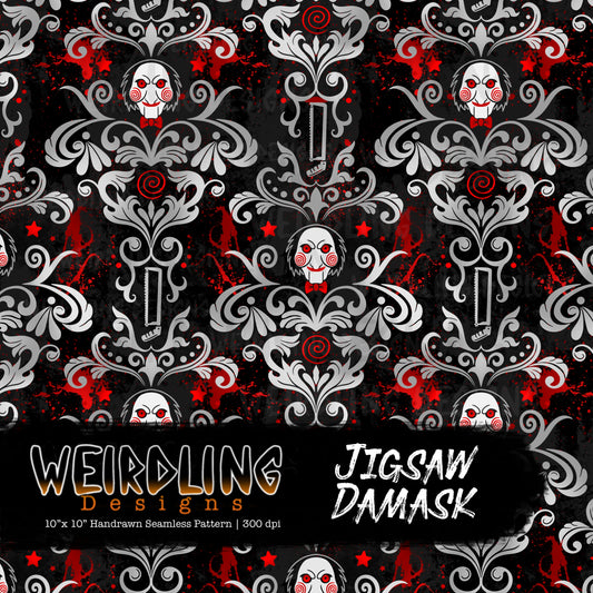 Jigsaw Damask - Limited Seamless Design - 4 Colourways