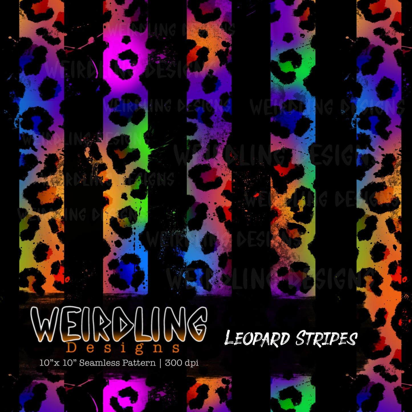 Leopard Stripes - Limited Seamless Design - 6 Colourways