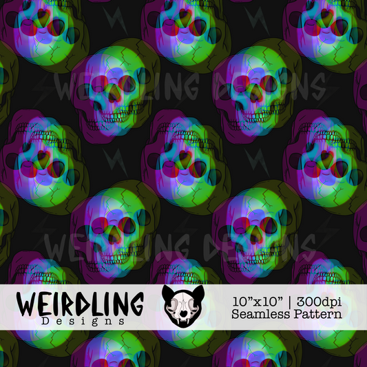 Holo-Skull - Non-Exclusive Seamless Pattern