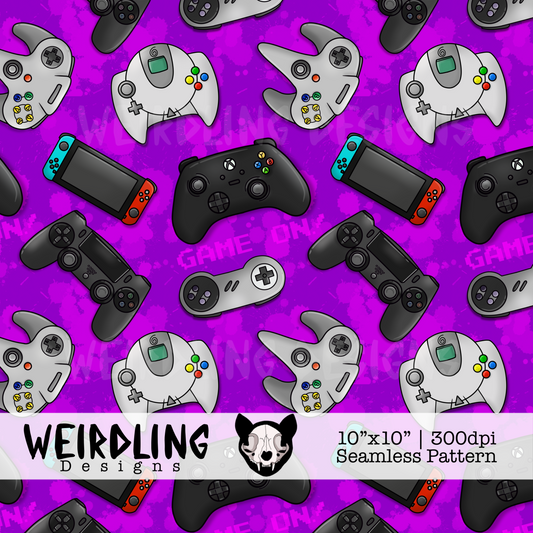 Game On - Exclusive Seamless Pattern- 2 Colourways