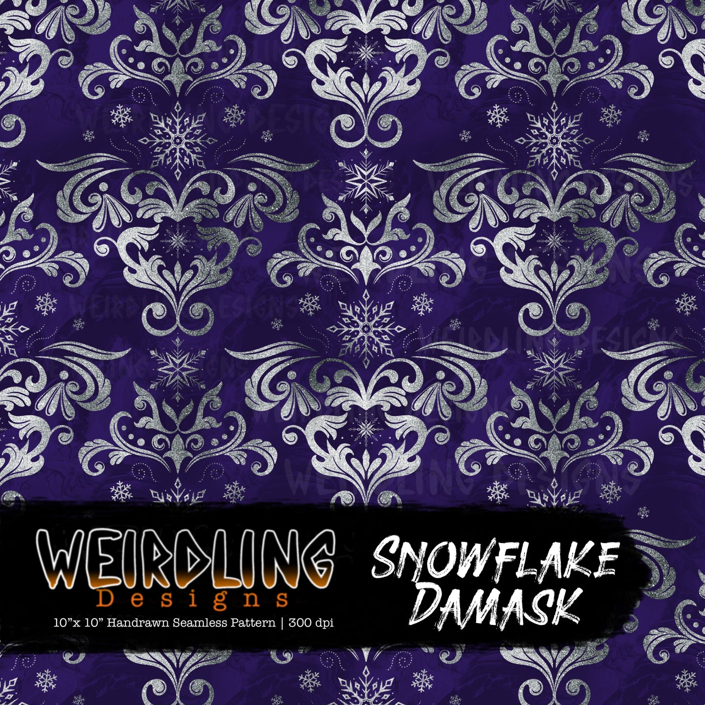 Snowflake Damask - Limited Seamless Design - 6 Colourways