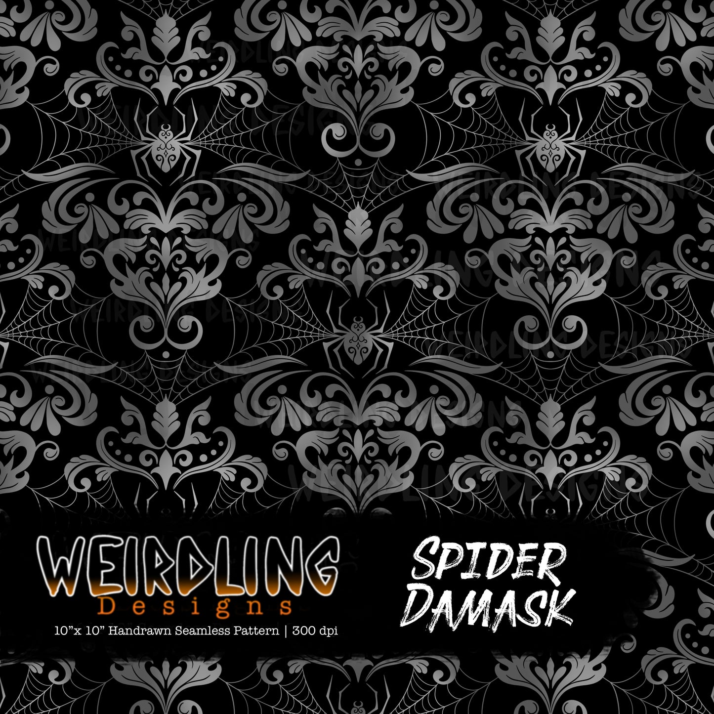 Spider Damask - Limited Seamless Design - 7 Colourways