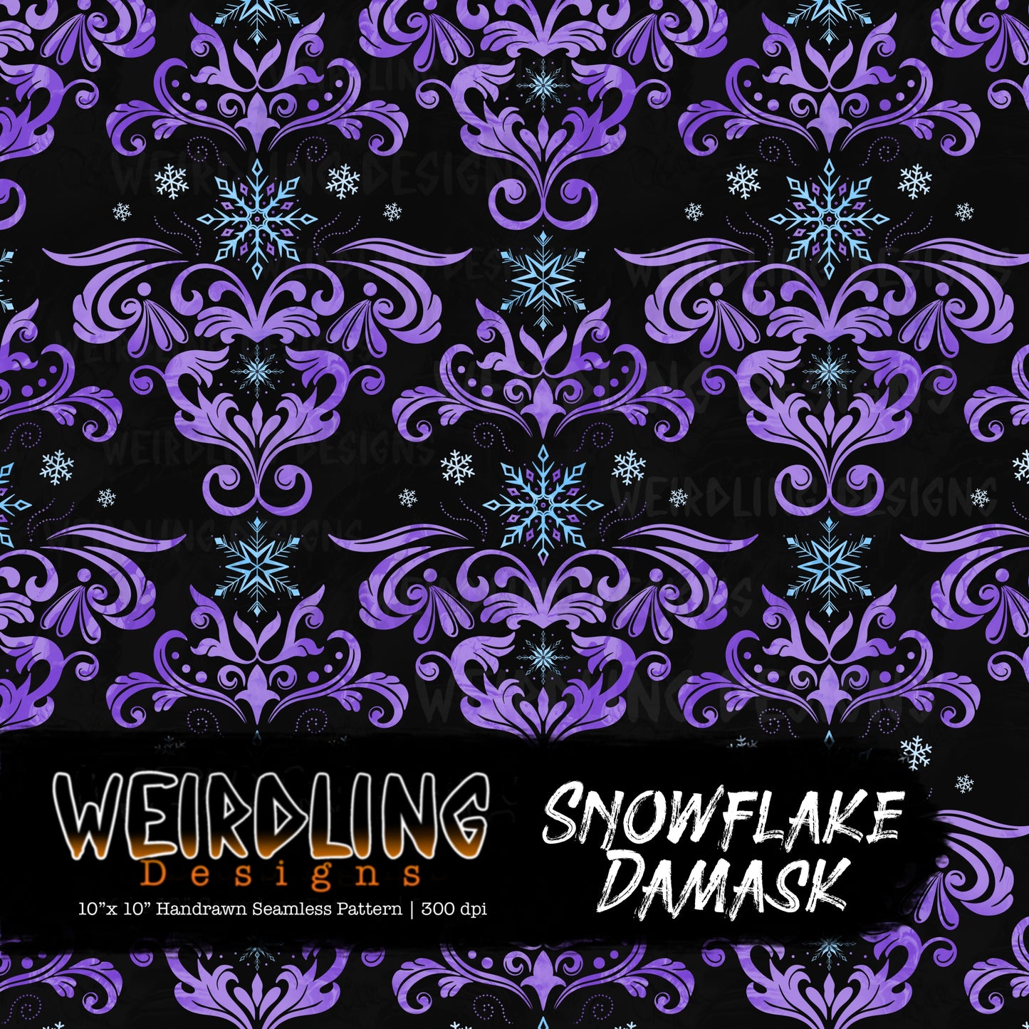 Snowflake Damask - Limited Seamless Design - 6 Colourways