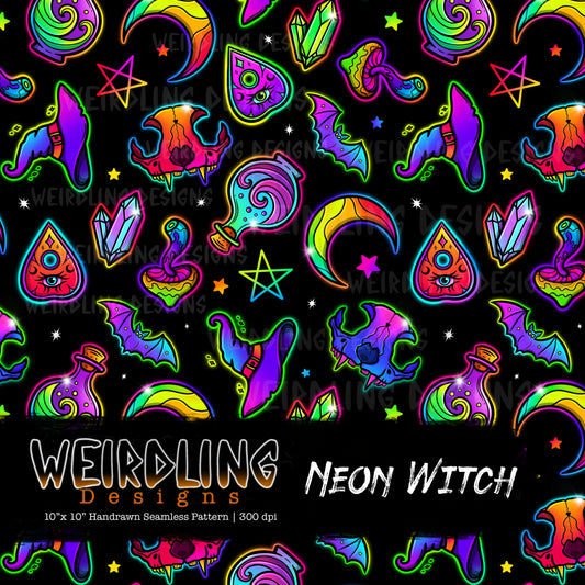Neon Witch - Limited Seamless Design - 4 Colourways